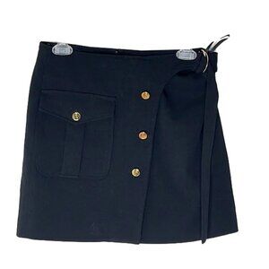 🆕 TISSU Black Belt Skirt MADE IT FRANCE Size T40